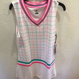 Fila White and Pink Plaid Dress